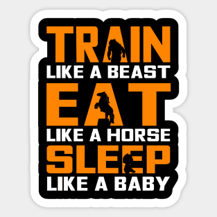 Train Eat Sleep - For Gym & Fitness Sticker